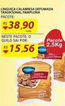 Assaí Atacadista Linguiça Calabresa Defumada Tradicional Pamplona oferta