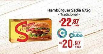 Bistek Supermercados Hambúrguer Sadia oferta