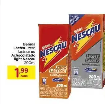 Bebida Láctea Zero Lactose Ou Achocolatado Light Nescau