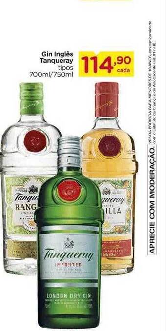 Carrefour Gin Inglês Tanqueray Tipos oferta