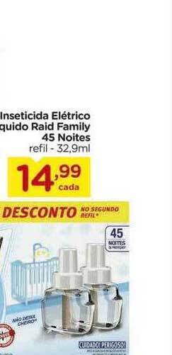Inseticida Elétrico Liquido Raid Family 45 Noites