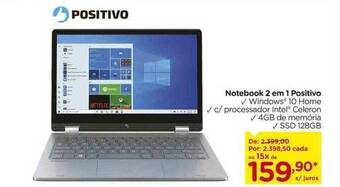 Carrefour Notebook 2 Em 1 Positivo oferta