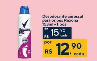 Drogaria Coop Desodorante Aerossol Para Os Pés Rexona Tipos oferta