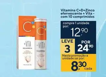 Drogaria Coop Vitamine C+d+zinco Efervescente + Vita - Com 10 Comprimidos oferta