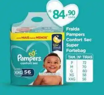 Farmácia Preço Popular Fralda Pampers Confort Sec Super Fortebag oferta