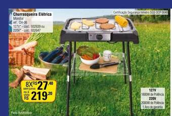 Preçolândia Churrasqueira Elétrica Mondial oferta