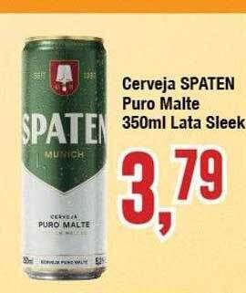 Rede Economia Cerveja Spaten Puro Malte Lata Sleek oferta