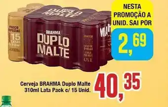 Rede Economia Cerveja Brahma Duplo Malte Lata Pack oferta