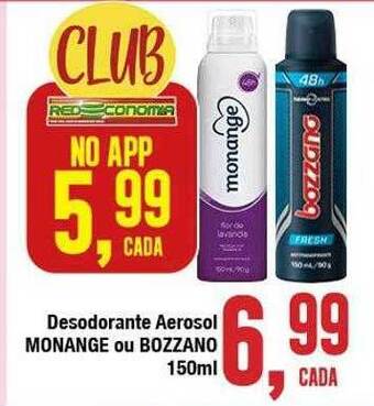 Rede Economia Desodorante Aerosol Monange Ou Bozzano oferta
