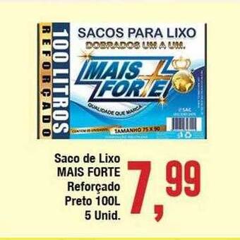Rede Economia Saco De Lixo Mais Forte Reforçado Preto oferta