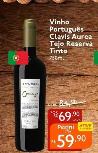 Perini Vinho Português Clavis Aurea Tejo Reserva Tinto oferta