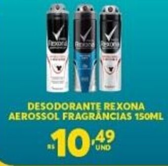 Atacadão Centro Sul Desodorante Rexona Aerossol Frag. 150ml oferta
