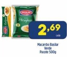 Arena Atacado Macarrao Basilar Verde pacote 500g oferta