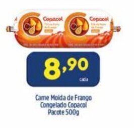 Arena Atacado Carne Moida de Frango Congelado Copacol pacote 500g oferta