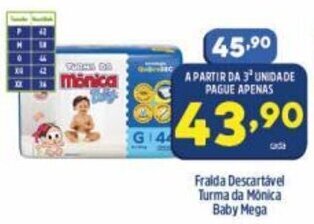 Fralda Descartavel Turma da Monica Baby Mega