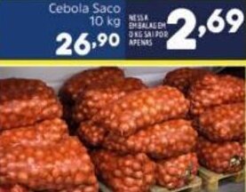 Arena Atacado Cebola Saco 10kg oferta