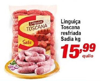 Ricoy Supermercados Linguica Toscana resfriada Sadia 1kg oferta