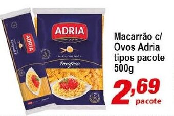 Ricoy Supermercados Macarrao c/ ovos Adria tipos pacote 500g oferta