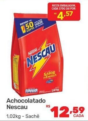 Supermercados Condor Achocolatado Nescau 1,02kg sache oferta