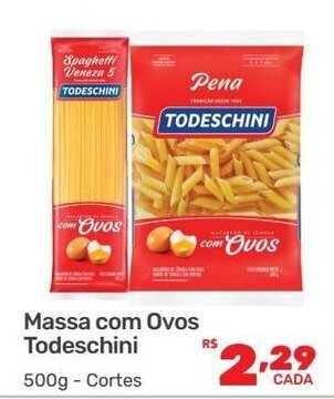 Supermercados Condor Massa com Ovos Todeschini 500g oferta