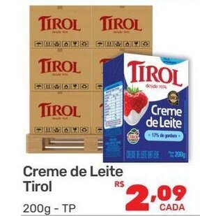 Supermercados Condor Creme de Leite Tirol 200g oferta
