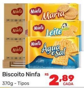 Supermercados Condor Biscoito Ninfa 370g oferta