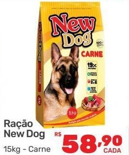 Supermercados Condor Racao New Dog 15kg oferta