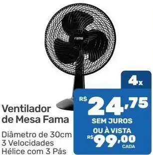 Ventilador do Mesa Fama