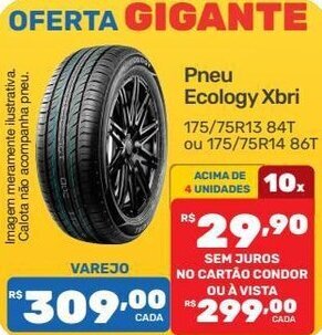Supermercados Condor Pneu Ecology Xbri oferta