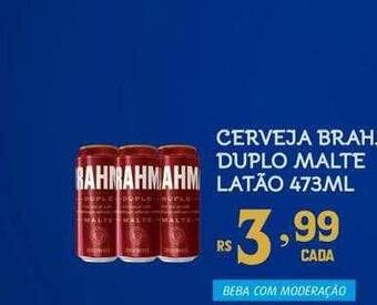 Bahamas Supermercados Cerveja Brahma Duplo Malte Latão oferta