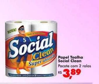 Big Box Papel Toalha Social Clean oferta