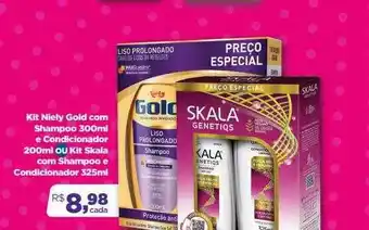 Farmácias Nissei Kit Niely Gold Com Shampoo E Condicionador Ou Dit Skala Com Shampoo E Condicionador oferta