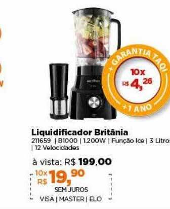 Lojas TaQi Liquidificador Britânia oferta