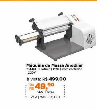 Lojas TaQi Máquina De Massa Anodilar oferta