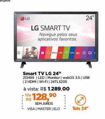 Lojas TaQi Smart Tv Lg 24 oferta