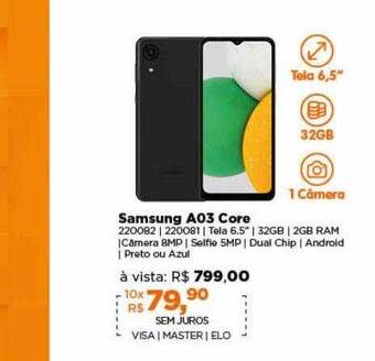 Lojas TaQi Samsung A03 Core oferta