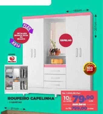 Móveis Simonetti Roupeiro Capelinha oferta