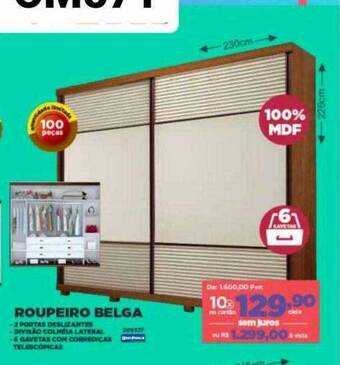 Móveis Simonetti Roupeiro Belga oferta