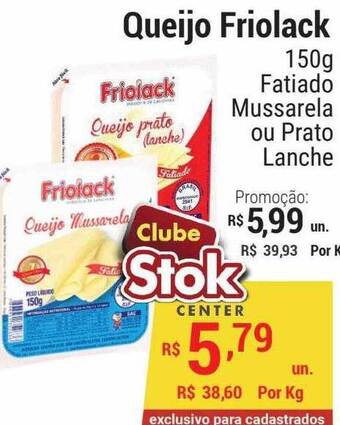 Stok Center Queijo Friolack oferta