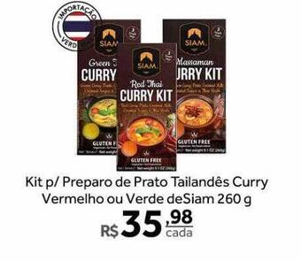 Kit P Preparo De Prato Tailandês Curry Vermelho Ou Verde Desiam
