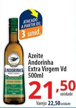 Akki Atacadista Azeite Andorinha Extra Virgem Vd 500ml oferta
