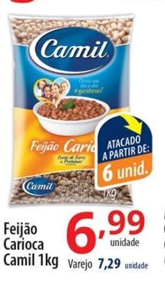 Akki Atacadista Feijao Carioca Camil 1kg oferta