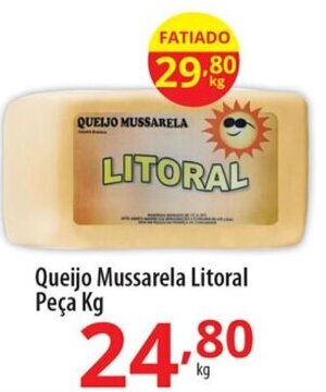 Akki Atacadista Queijo Mussarela Litoral peca/kg oferta