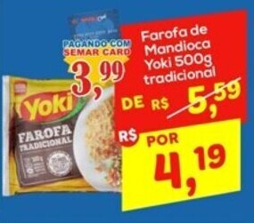 Semar Supermercado Farofa de Mandioca Yoki 500g tradicional oferta