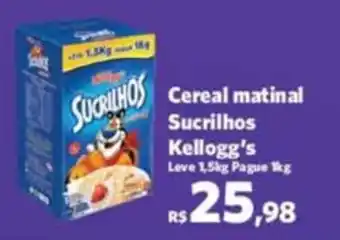 Sam's Club Cereal matinal Sucrilhos Kellogg'leve 1.5kg pague 1kg oferta