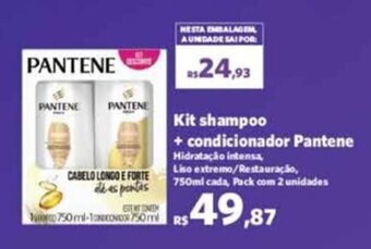 Sam's Club Kit Shampoo + Condicionador Pantene 750ml oferta