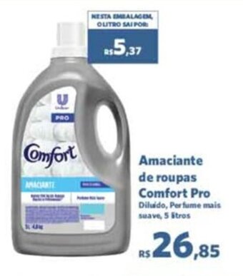 Amaciante de roupas Comfort Pro 5L