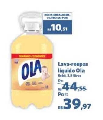 Lava-roupas liquido Ola 3.8L