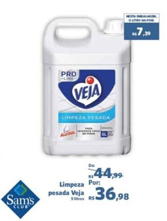 Sam's Club Limpeza Pesada Veja 5L oferta