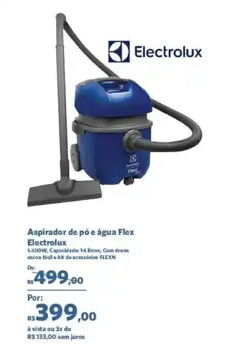 Sam's Club Aspirador de po e agua Flex Electrolux oferta